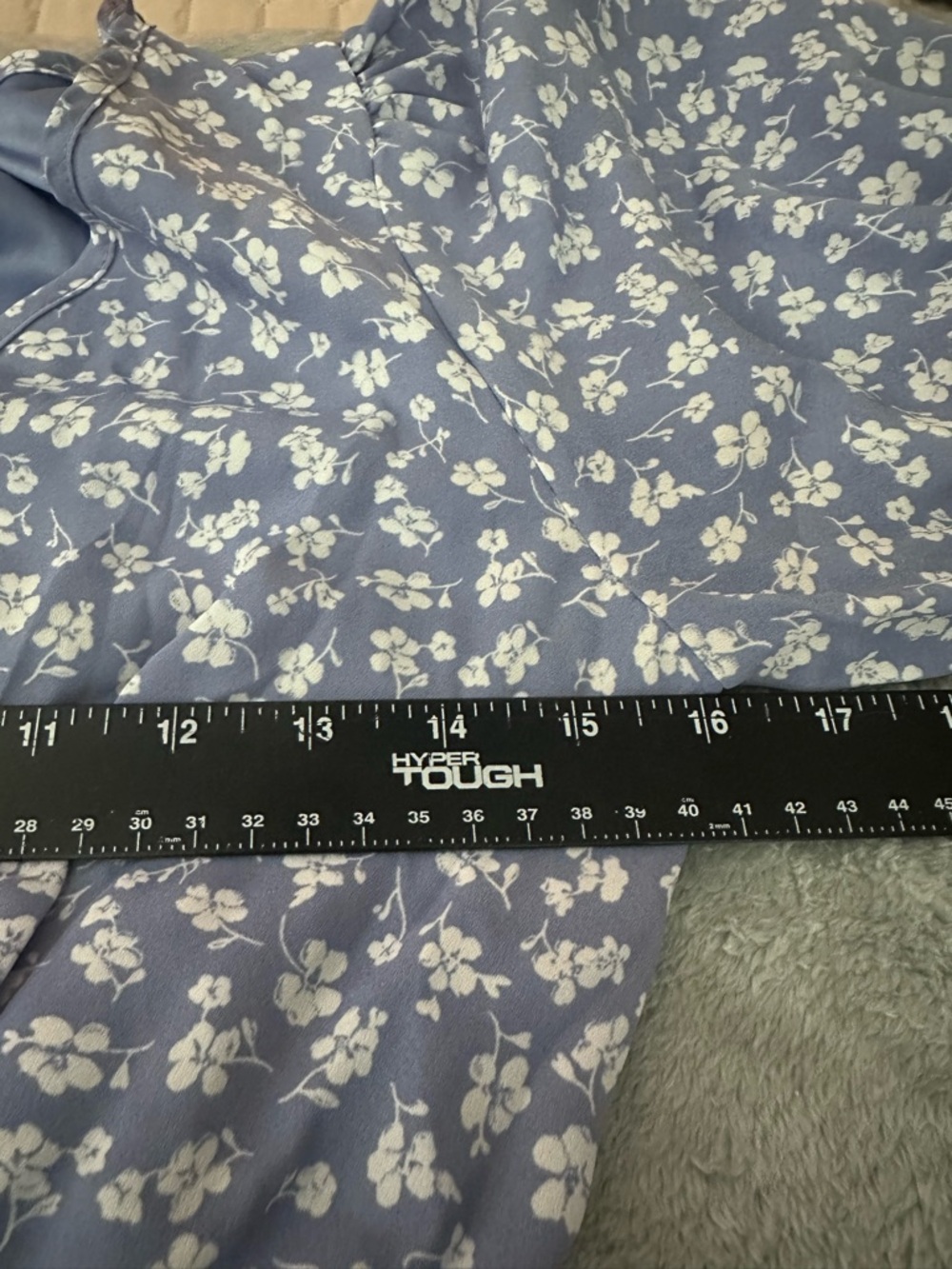 Sienna Sky Blue Floral V-Neck Tie-Waist Mini Dress - Picture 10 of 11